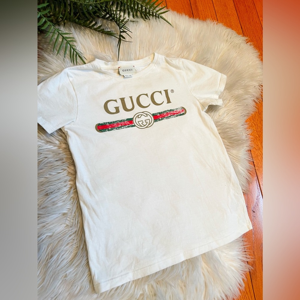 Children's Gucci Logo T-Shirt 8 Yrs Authentic